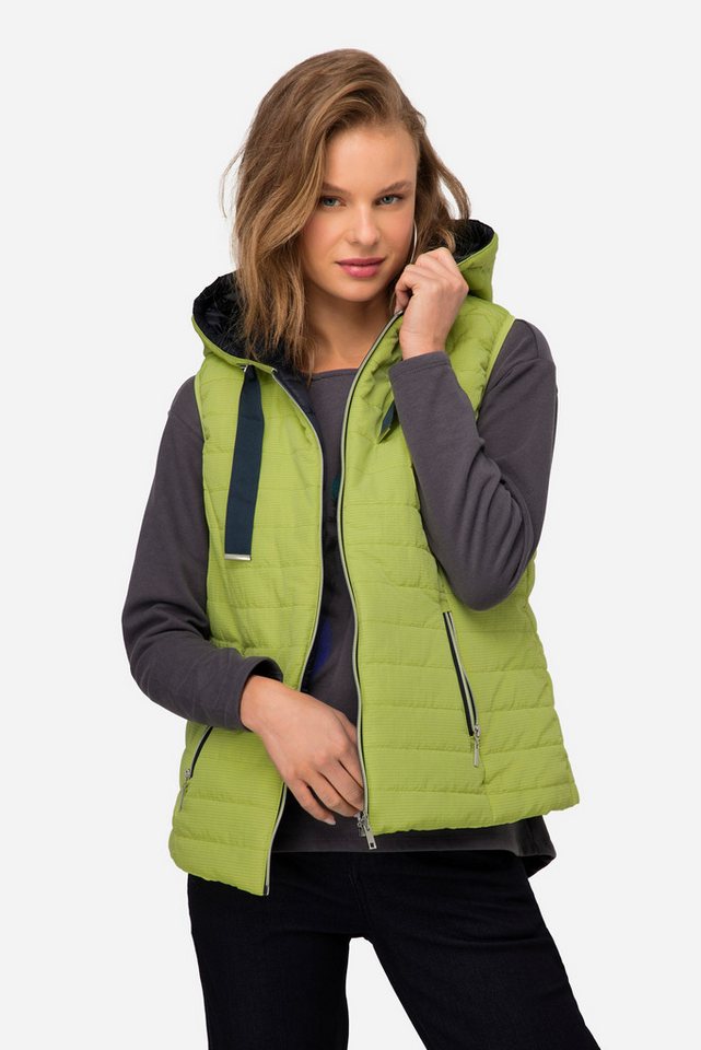 Laurasøn Steppweste Wende-Steppweste wasserabweisend Kapuze Zipper von Laurasøn