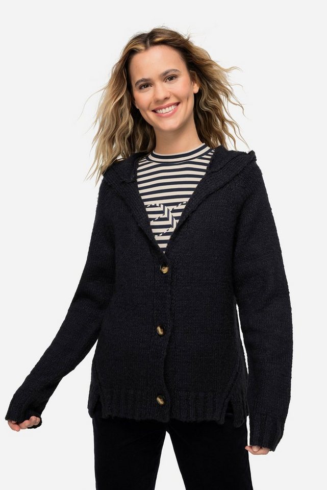 Laurasøn Strickjacke Strickjacke Kapuze Raglan-Langarm von Laurasøn