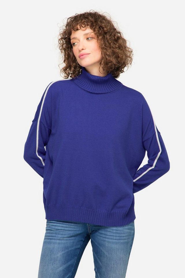 Laurasøn Strickpullover Pullover Stehkragen Langarm Schmuckstreifen von Laurasøn