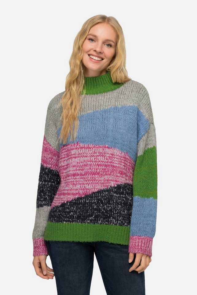 Laurasøn Strickpullover Rollkragen-Pullover Colorblocking von Laurasøn