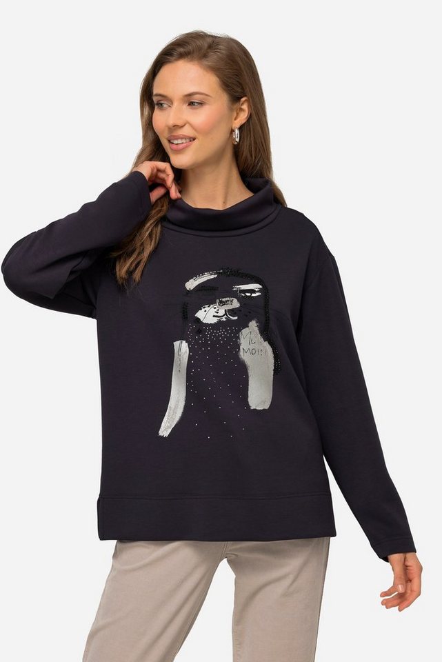 Laurasøn Sweatshirt Sweatshirt Robben-Motiv Rollkragen Langarm von Laurasøn