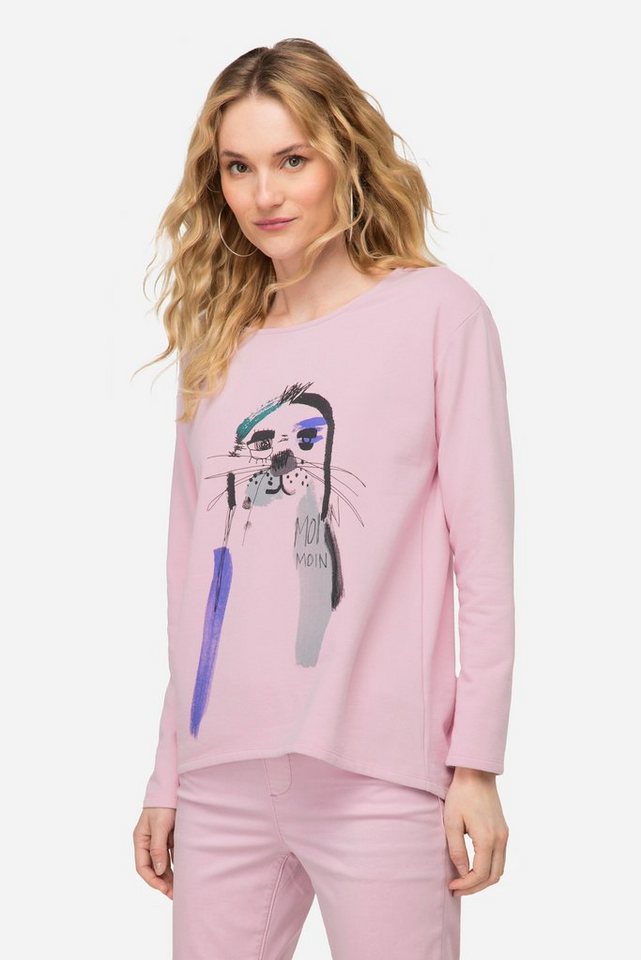 Laurasøn Sweatshirt Sweatshirt oversized Robben Print Rundhals Langarm von Laurasøn