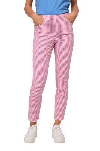 Laurasøn 3/4-Streifenhose, Jeggings, 4-Pocket, Elastikbund, mit recycelten Materialien hellpink 46 819826549-46 von Laurasøn