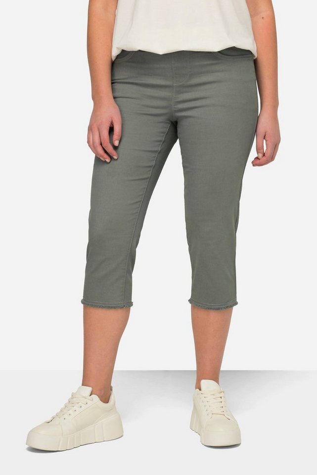 Laurasøn Funktionshose Caprihose Jeggings Fransensaum Elastikbund von Laurasøn