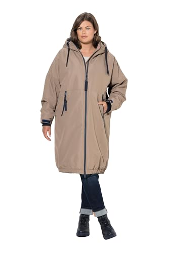 Laurasøn Funktionsmantel, Oversized, Teddyfutter, Kapuze, 2-Wege-Zipper Taupe 48+ 840664338-48+ von Laurasøn