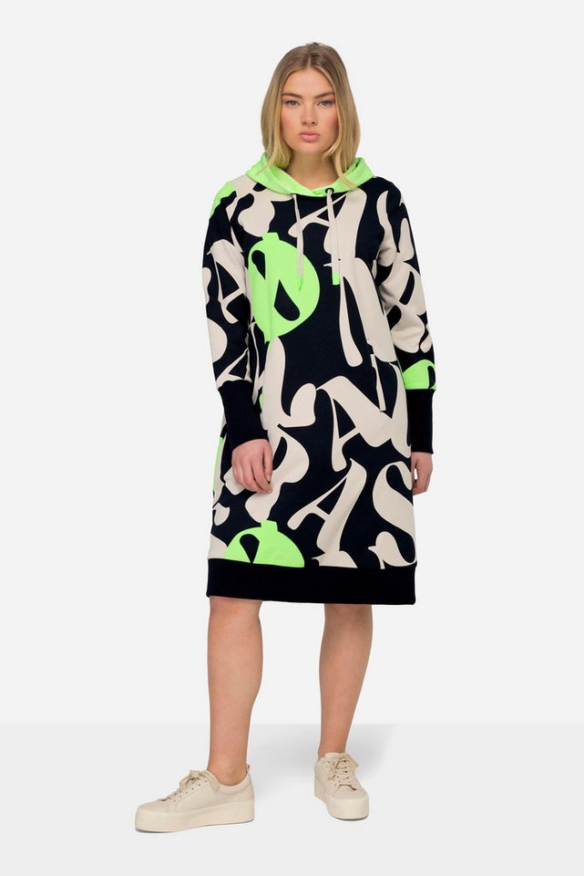 Laurasøn Jerseykleid Midi Sweatkleid Kapuze Langarm von Laurasøn