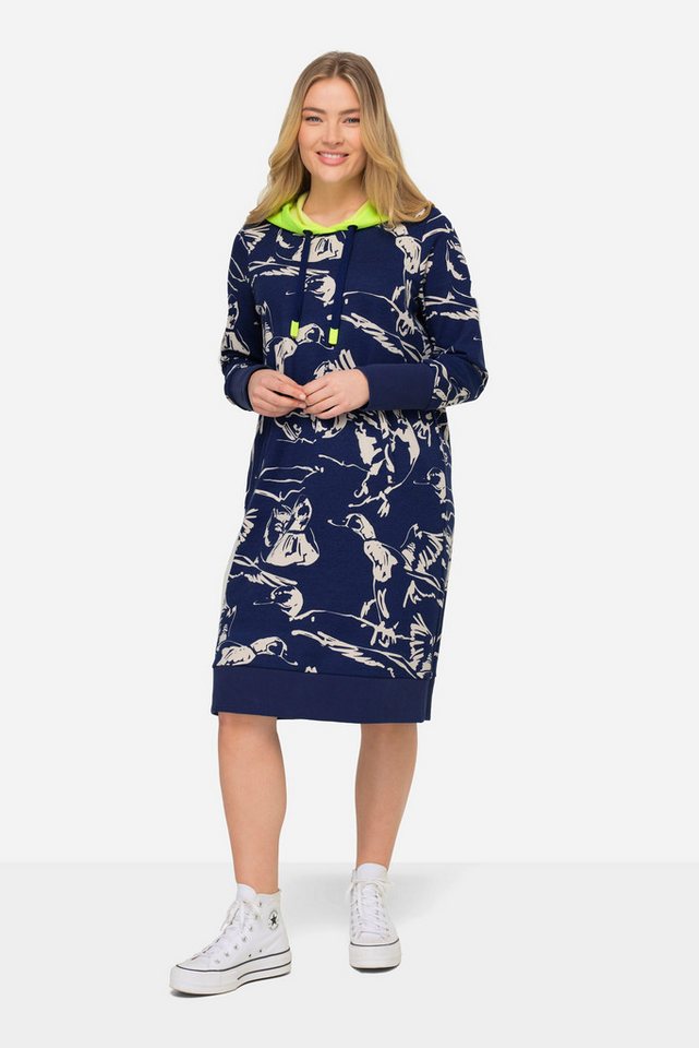 Laurasøn Jerseykleid Sweatkleid allover Print Langarm von Laurasøn
