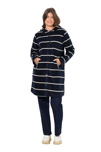 Laurasøn Lange Fleecejacke, Kapuze, Langarm Marine 48+ 835353130-48+ von Laurasøn