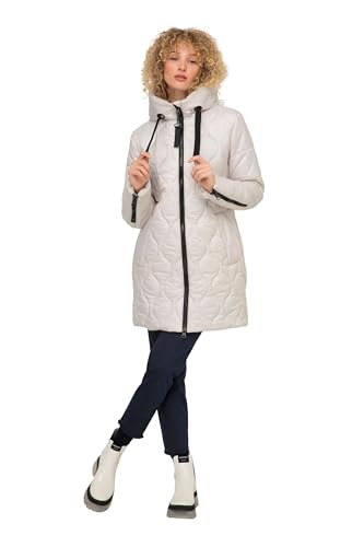 Laurasøn Long-Steppjacke, Kapuze, Zipper, Langarm, fällt Kleiner aus Soft Granit L 820700305-L von Laurasøn
