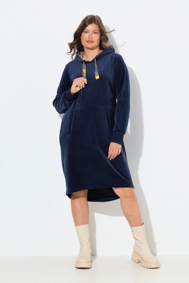 Laurasøn Midikleid Kapuzenkleid fein Cordoptik Langarm von Laurasøn