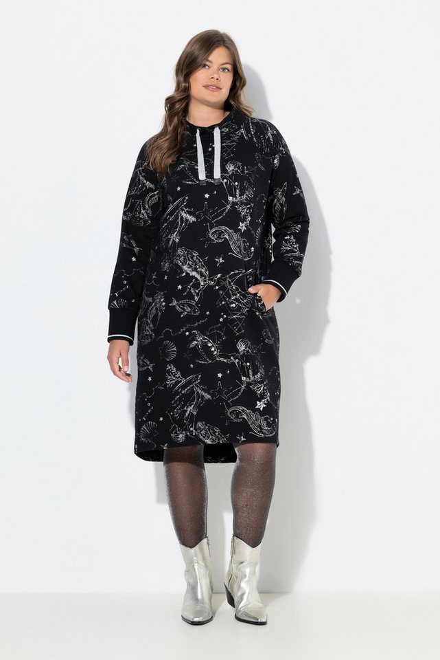 Laurasøn Midikleid Sweatkleid Langarm Leistentaschen von Laurasøn