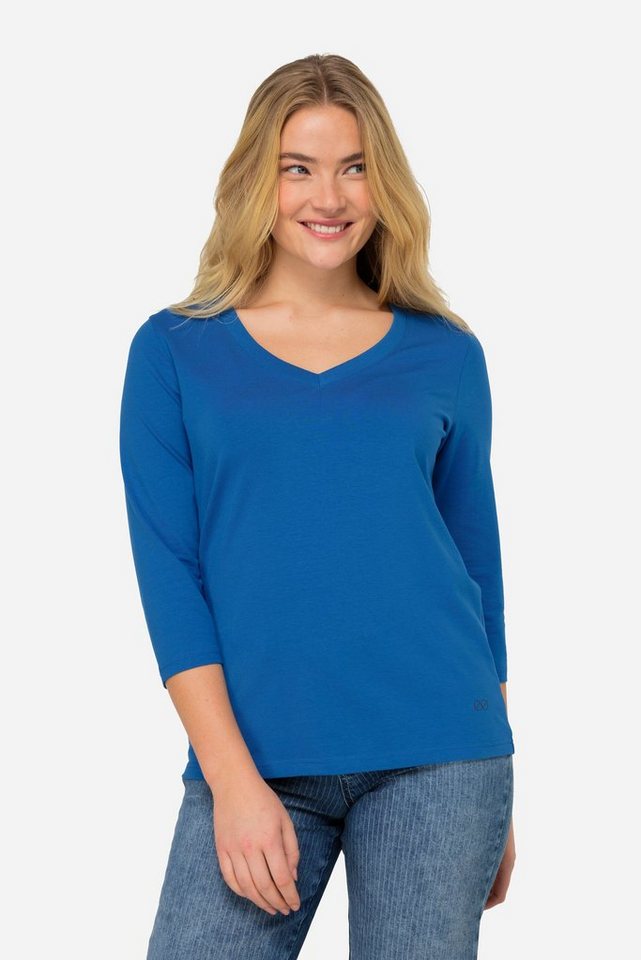 Laurasøn T-Shirt Basic-Shirt V-Ausschnitt 3/4-Arm von Laurasøn