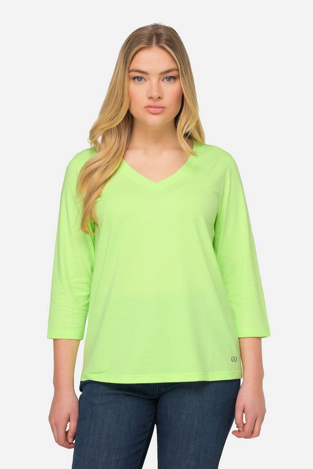 Laurasøn T-Shirt Basic-Shirt V-Ausschnitt 3/4-Arm von Laurasøn