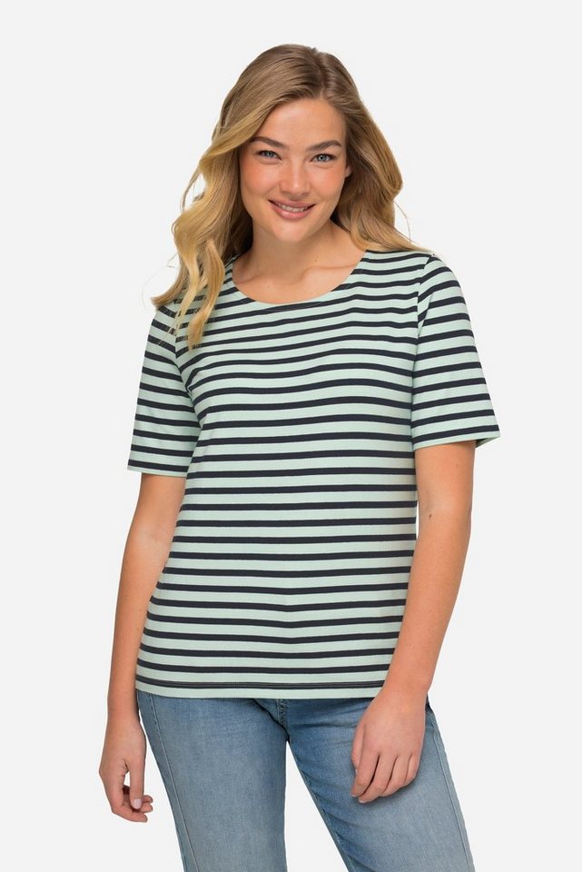 Laurasøn Rundhalsshirt T-Shirt Classic Fit Streifen Rundhals Halbarm von Laurasøn