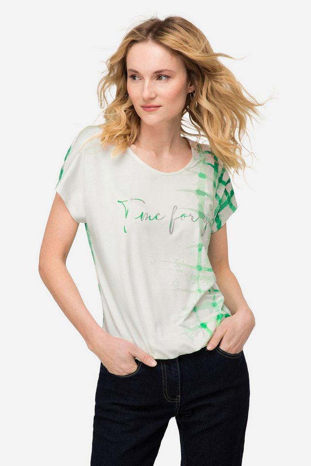 Laurasøn T-Shirt T-Shirt oversized Karoverlauf Rundhals Halbarm von Laurasøn