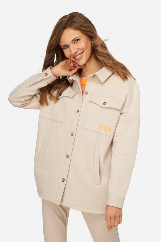 Laurasøn Sommerjacke Jacke Sweat mit Print Hemdkragen Langarm von Laurasøn