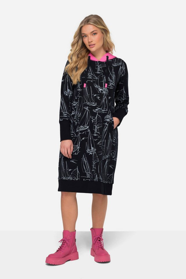 Laurasøn Midikleid Sweatkleid allover Print von Laurasøn