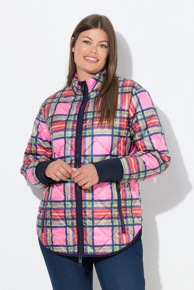 Laurasøn Steppjacke Sandwich-Karo Steppjacke Stehkragen 2-Wege-Zipper von Laurasøn