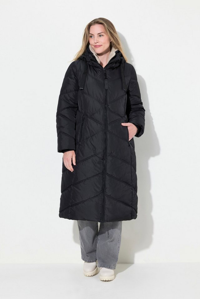 Laurasøn Steppjacke Steppmantel abknöpfbare Kapuze Stehkragen von Laurasøn