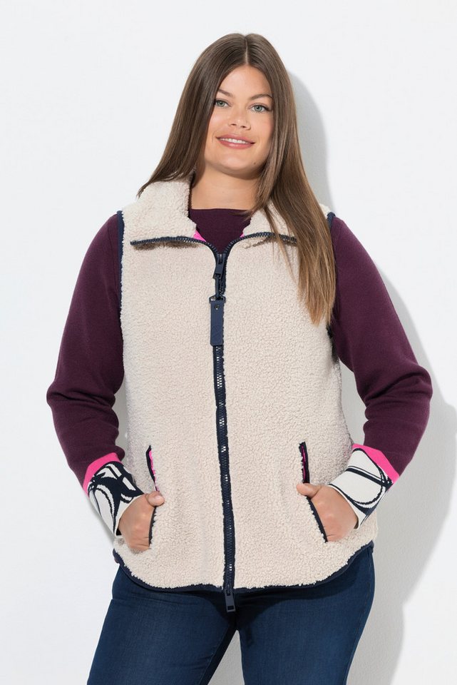 Laurasøn Steppweste Teddyweste Stehkragen Zipper von Laurasøn