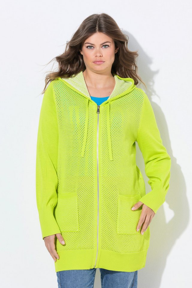 Laurasøn Strickjacke Strickjacke mit Reißverschluss Kapuze Langarm von Laurasøn