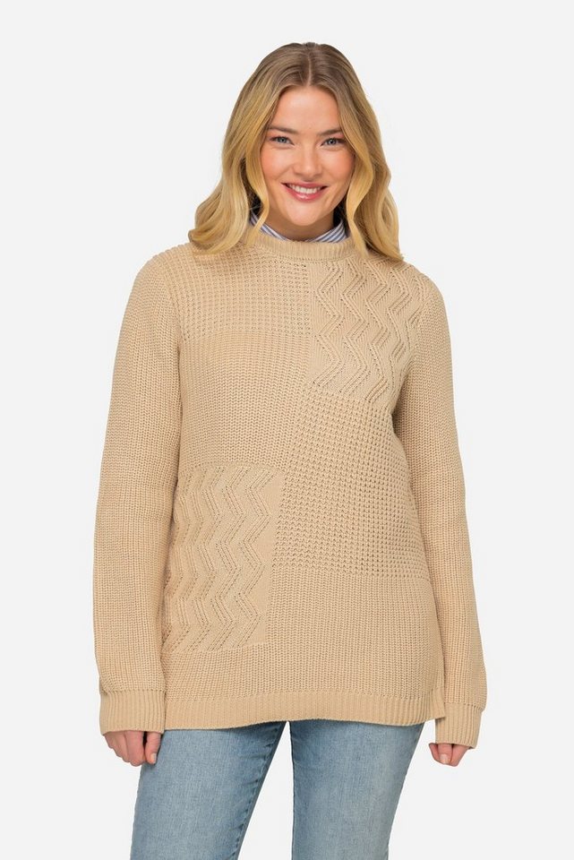 Laurasøn Strickpullover Pullover Patch-Look von Laurasøn