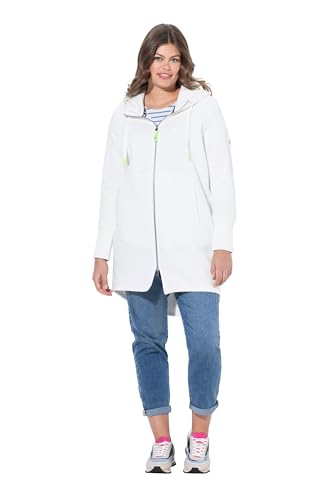 Laurasøn Sweatjacke, lang geschnitten, Kapuze, Taillen-Tunnelzug hinten, Langarm Offwhite 48+ 836591200-48+ von Laurasøn