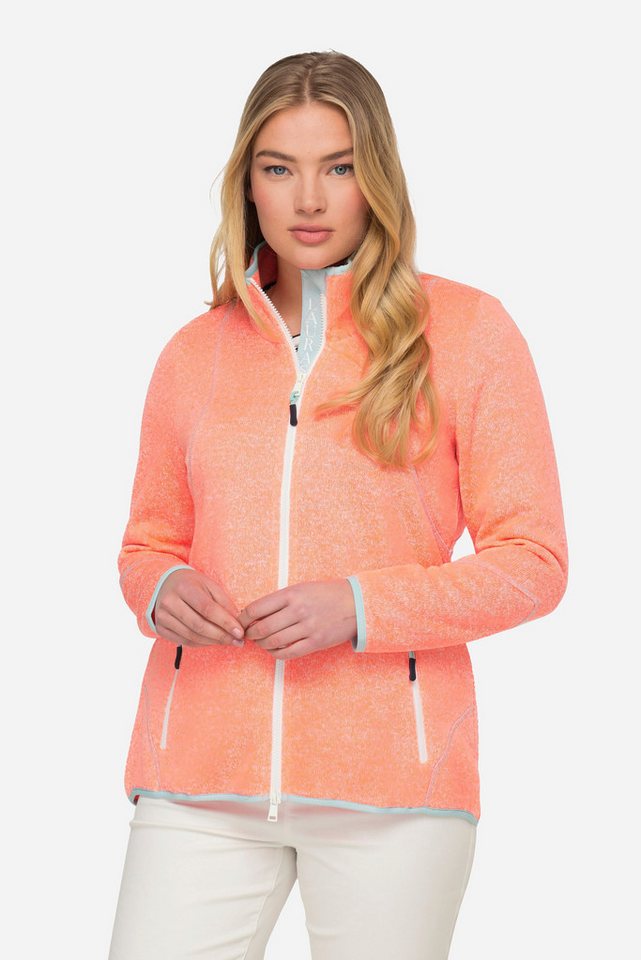 Laurasøn Sweatjacke Fleecejacke Kapuze Schmucknähte von Laurasøn