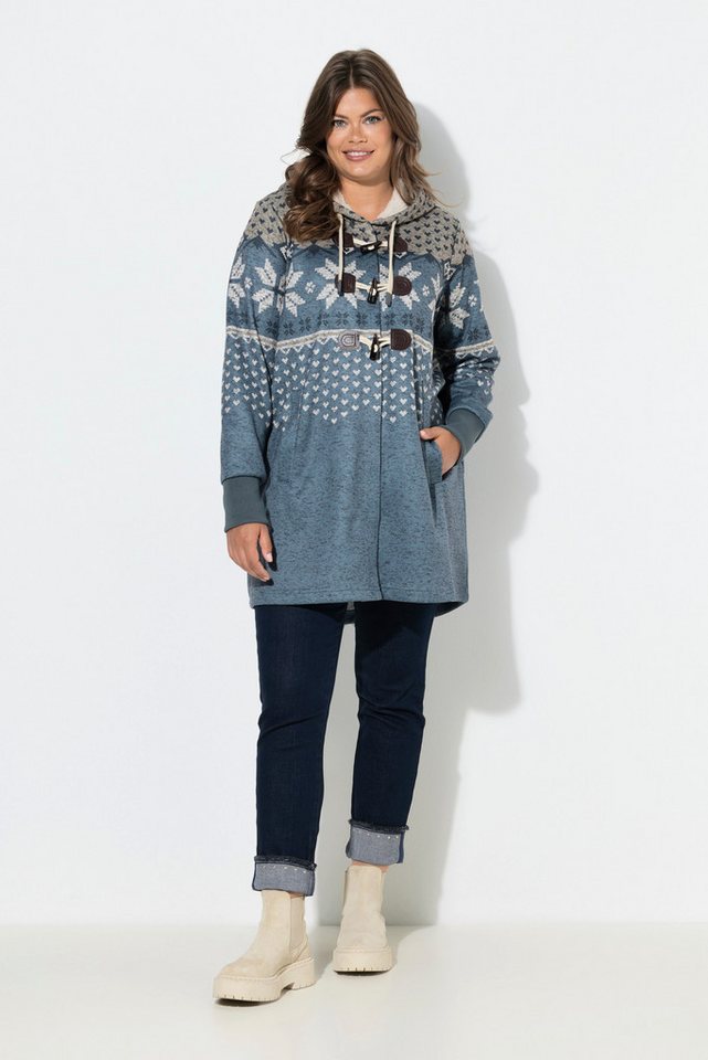 Laurasøn Sweatjacke Norweger-Strick-Fleece-Jacke Kapuze von Laurasøn