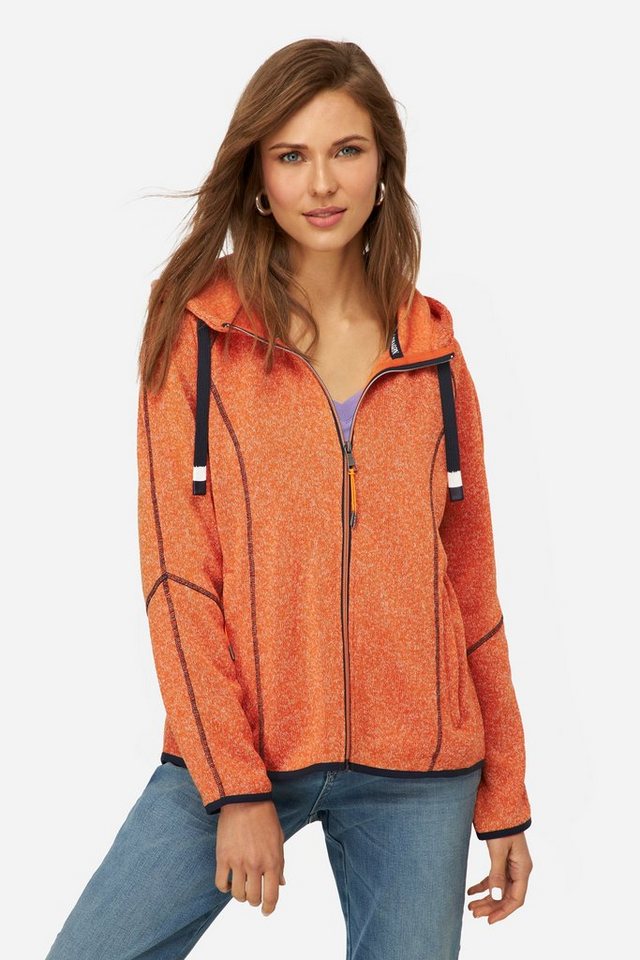 Laurasøn Sweatjacke Strickfleece-Jacke Kapuze Zipper Langarm von Laurasøn