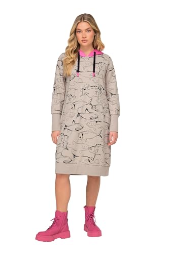 Laurasøn Sweatkleid, Allover Print graubeige XXL 823034307-XXL von Laurasøn