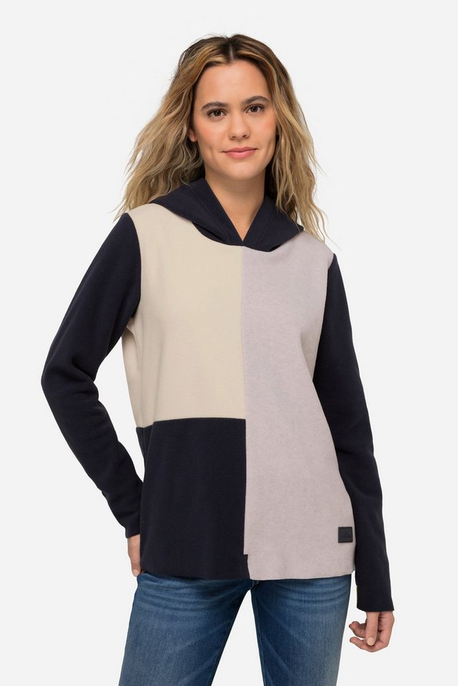 Laurasøn Sweatshirt Hoodie Fleece Colorblocking Kapuze Langarm von Laurasøn