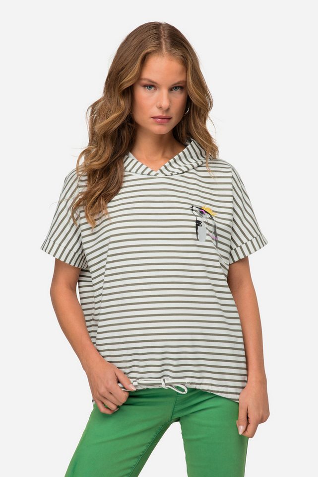 Laurasøn Sweatshirt Hoodie Sweater Ringel Robbe Kapuze Halbarm von Laurasøn