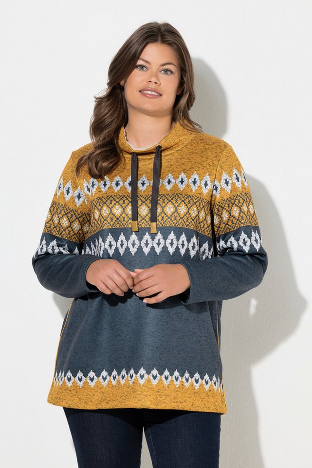 Laurasøn Sweatshirt Norweger-Strick-fleece-Pullover Stehkragen von Laurasøn