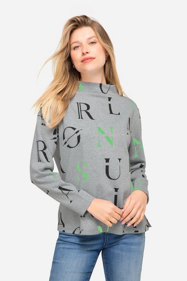 Laurasøn Sweatshirt Sweatshirt Buchstaben-Print Stehkragen Langarm von Laurasøn