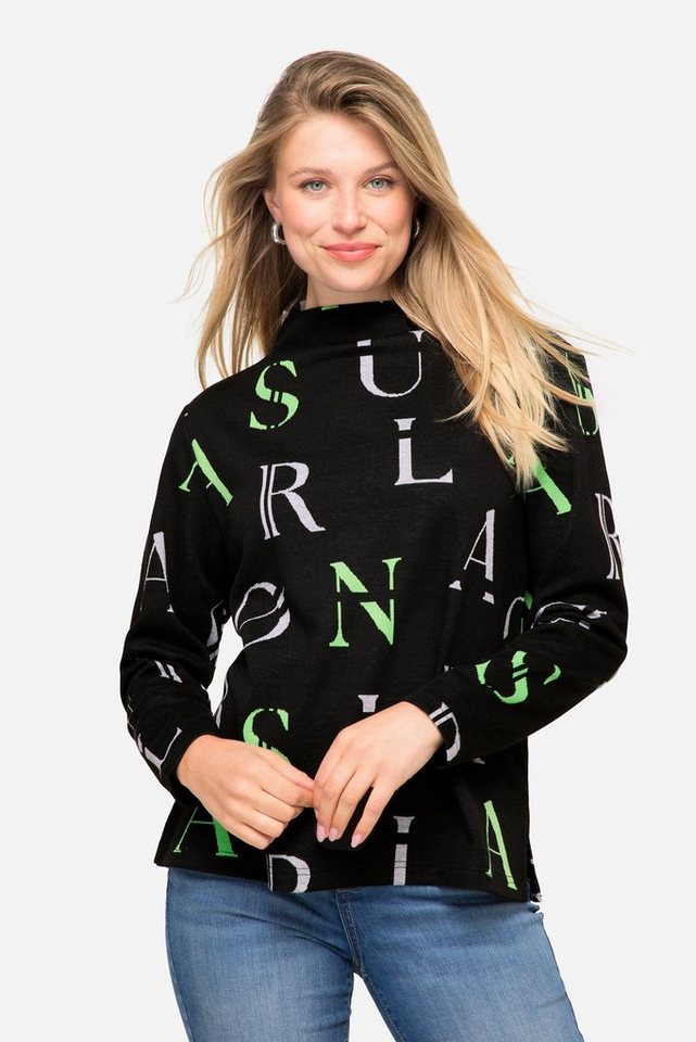 Laurasøn Sweatshirt Sweatshirt Buchstaben-Print Stehkragen Langarm von Laurasøn