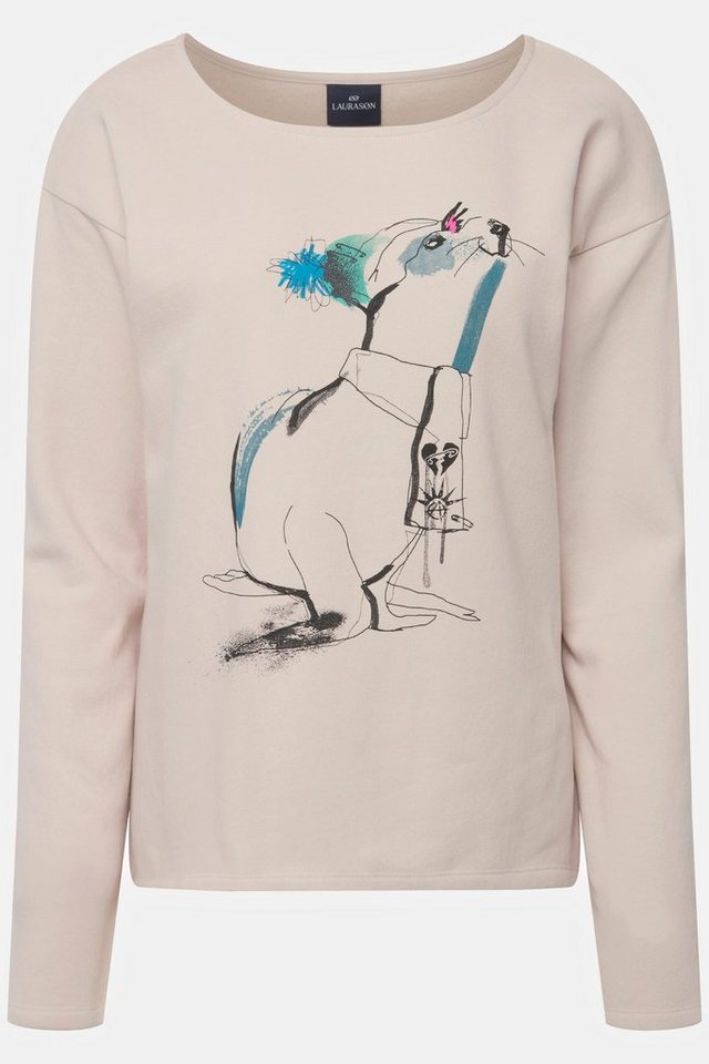 Laurasøn Sweatshirt Sweatshirt Robben-Print Rundhals Langarm von Laurasøn