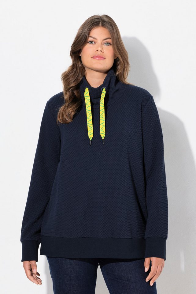 Laurasøn Sweatshirt Sweatshirt mit hohen Kragen Langarm Jaquard Ware von Laurasøn