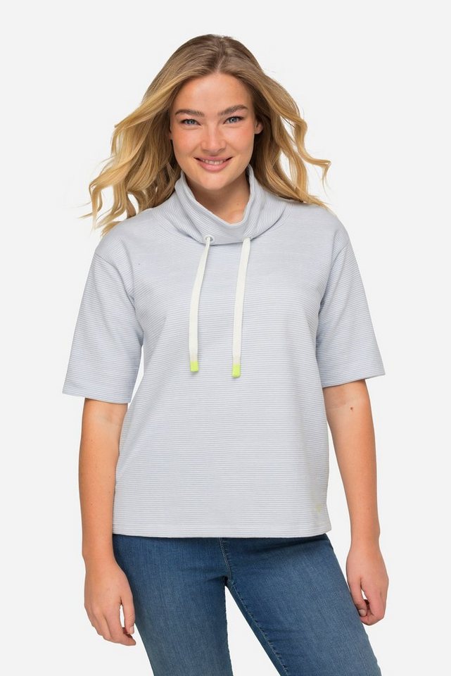 Laurasøn Sweatshirt Sweatshirt oversized Ringel Stehkragen OEKO-TEX von Laurasøn