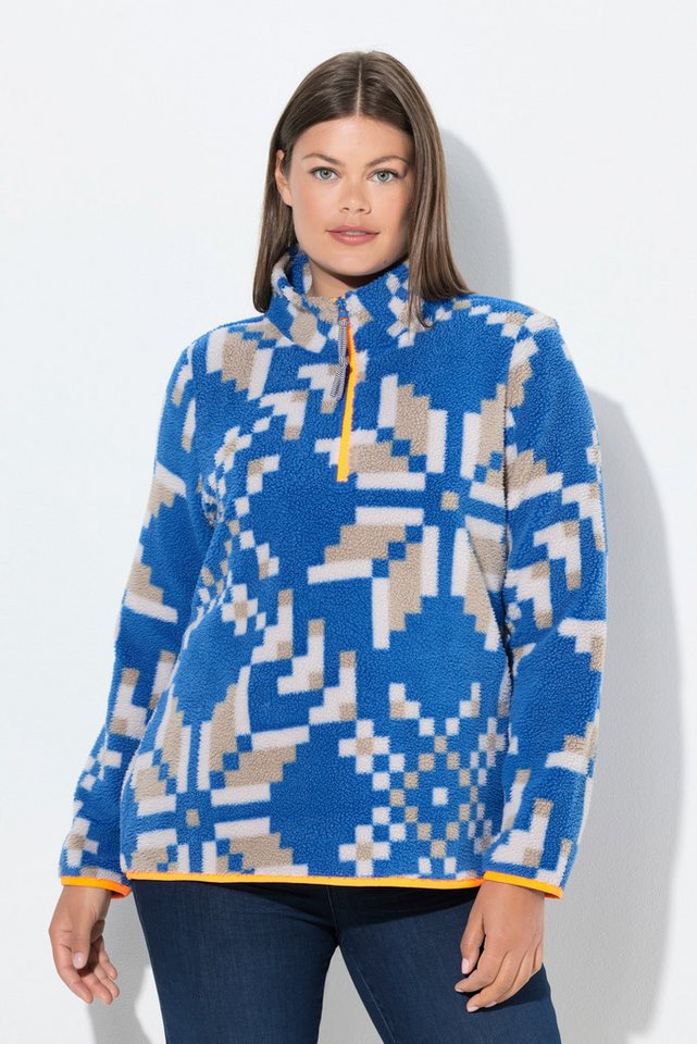 Laurasøn Sweatshirt Teddy-Sweatshirt Langarm Stehkragen von Laurasøn