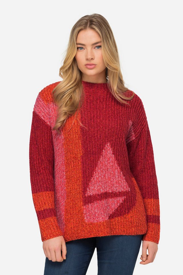 Laurasøn Troyer Jacquard Pullover Langarm Rundhals von Laurasøn