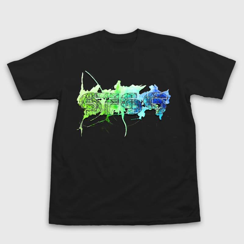 sts9 Blau/Grün Aquarell/Heilige Geometrie - T-Shirt sts9 Blau/Grün Aquarell/Heilige Geometrie - T-Shirt von Laurdawgdesigns