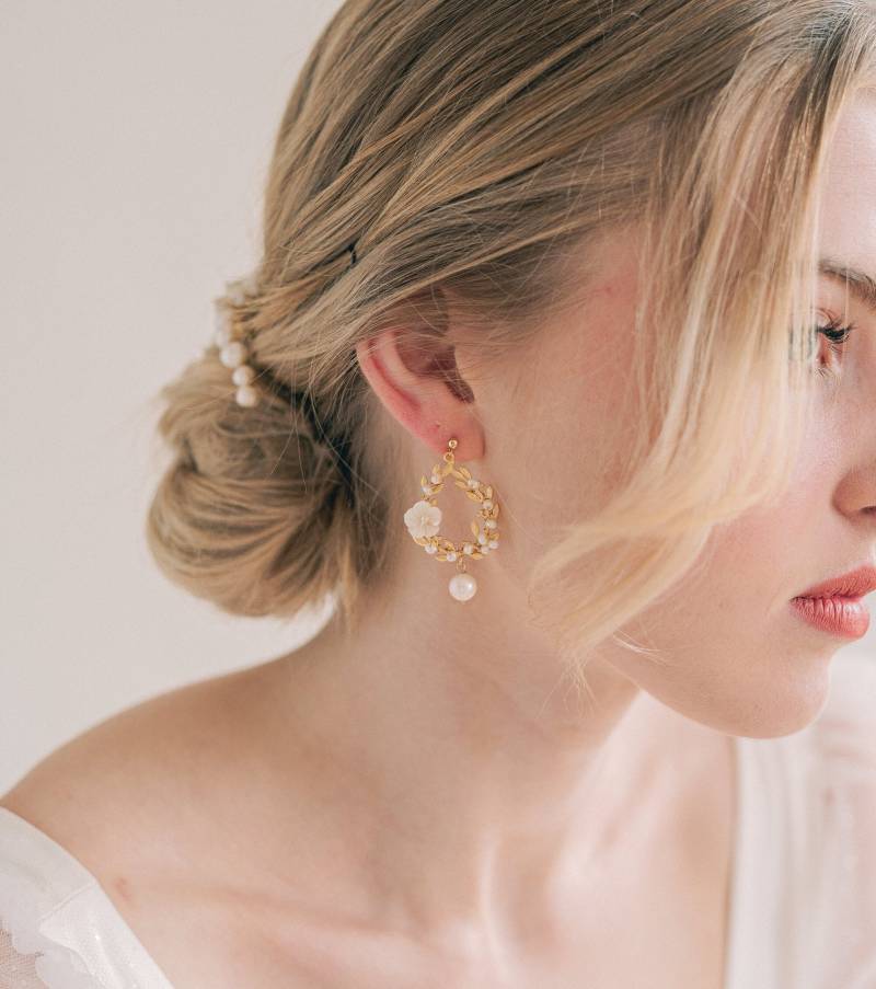 Ohrringe Braut Boho Perlen Ohrringe Braut Boho Perlen von LaurelLime