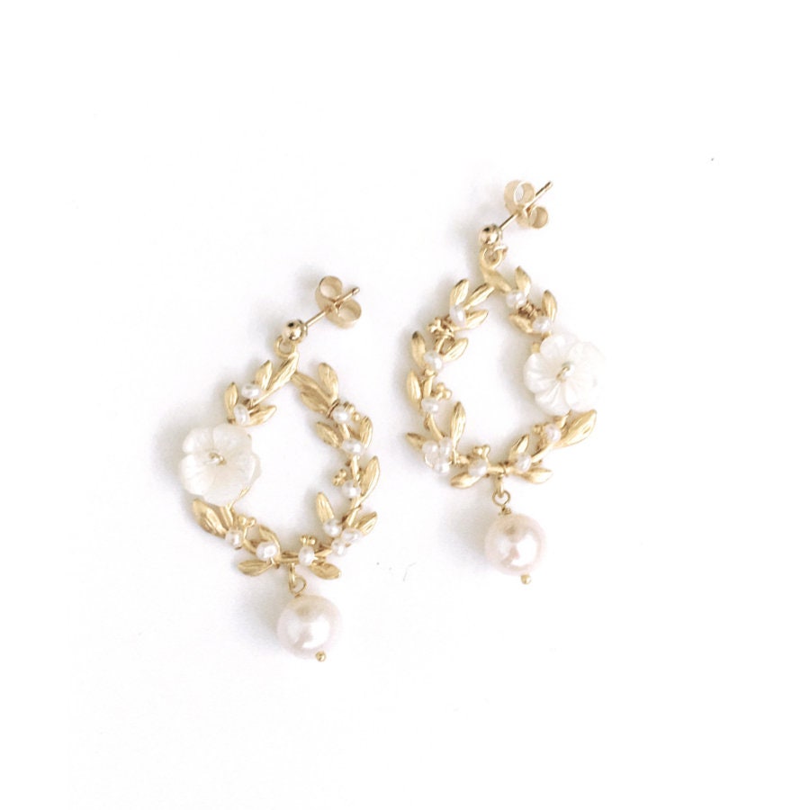 Ohrringe Braut Boho Perlen Ohrringe Braut Boho Perlen von LaurelLime