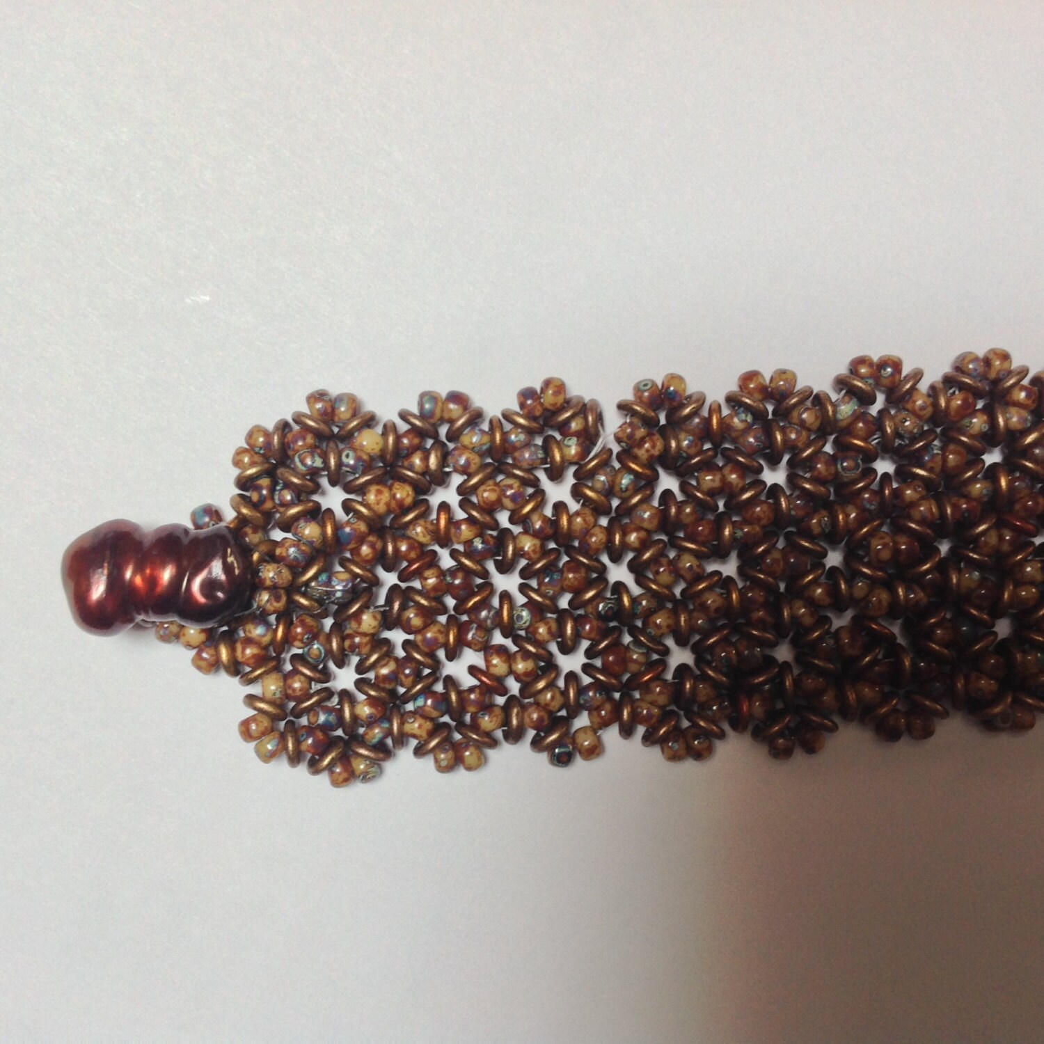 Erde-Ton-Armband Mit Perle von LaurelsBasket