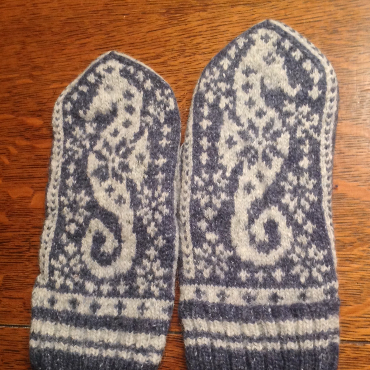 Seepferdchen Und Schneehandschuhe von LaurelsBasket