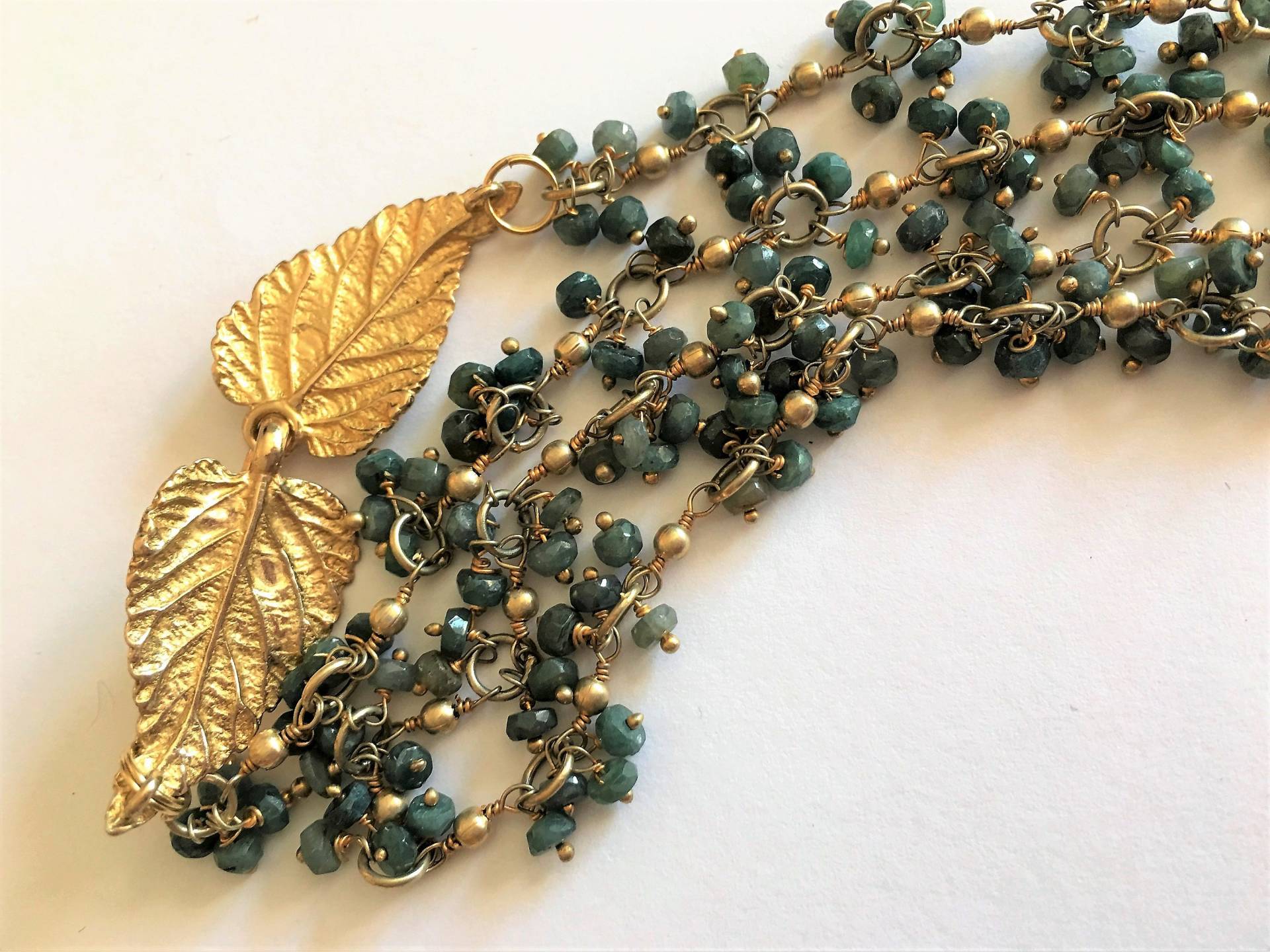 Smaragd Und Vermeil Gold Halskette von LaurelsBasket