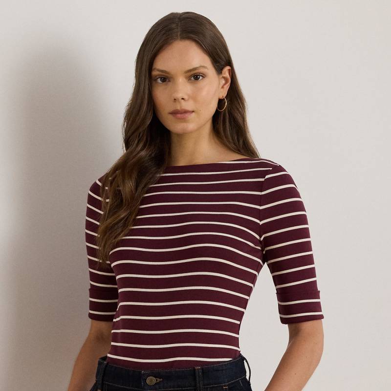 Kurzgrößen - Baumwoll-T-Shirt mit U-Boot-Ausschnitt Kurzgrößen - Baumwoll-T-Shirt mit U-Boot-Ausschnitt von Lauren Petite