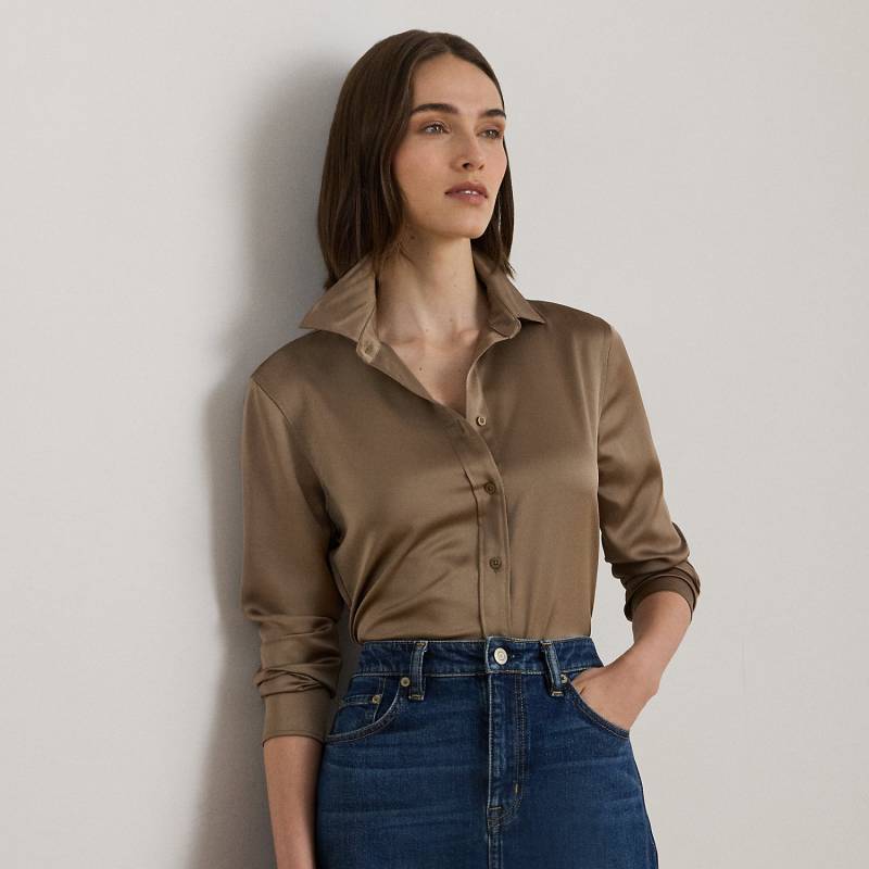 Kurzgrößen - Classic-Fit Hemd aus Satin-Charmeuse von Lauren Petite