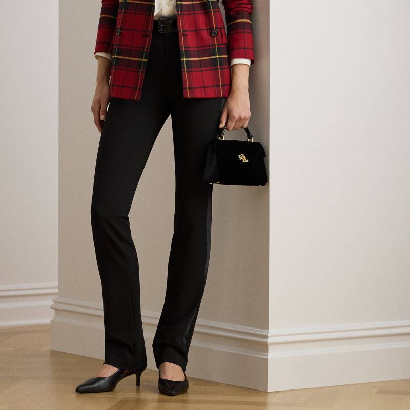 Kurzgrößen - Crêpe-Hose mit Satinbesatz von Lauren Petite